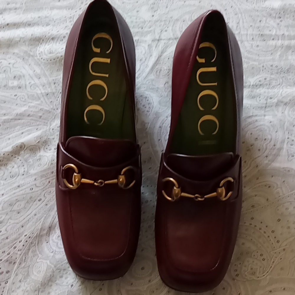 New Gucci platform. Leather Loafer